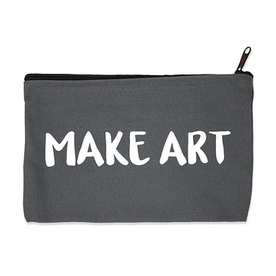 Make Art Zip Pouch / Grey