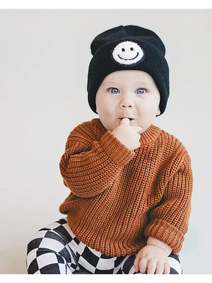 Smiley Kids Beanie | Black