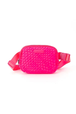 Woven Belt Bag | Neon Pink