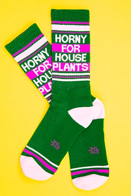 Horny For House Plants Gym Socks