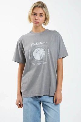 Find Peace Merch Fit Tee | Washed Grey