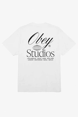 Obey Studios Worldwide Tee | White