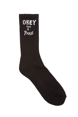 Obey Has A Posse Socks | Black