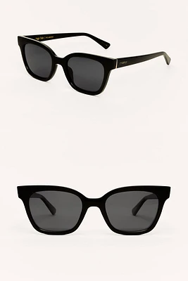 High Tide Sunglasses | Polished Black - Grey