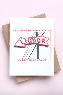 Liquor Birthday Card