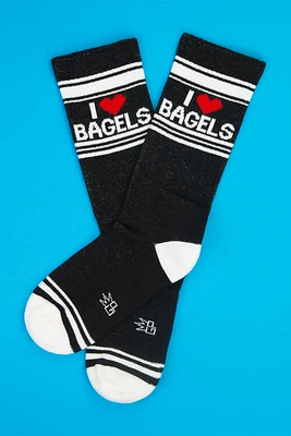 I Heart Bagels Gym Socks