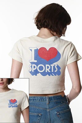 I Love Sports Tee | Off White