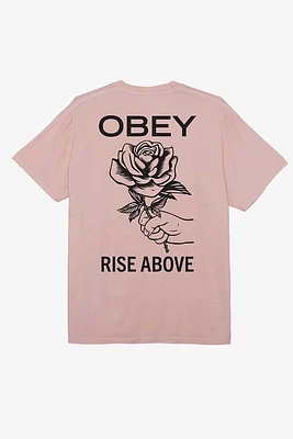 Obey Rise Above Rose Tee | Peach Parfait