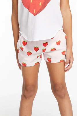 All Over Strawberry Heart Shorts | Pinky