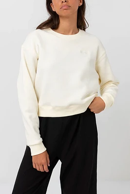 Classic Crew Neck Fleece | Antique White