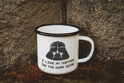 Dark Side Coffee 12oz Enamel Mug