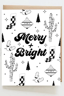 Merry + Bright Holiday Card