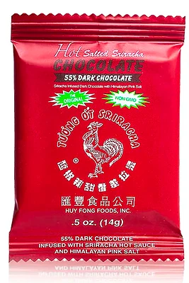 0.5oz Sriracha 55% Dark Mini Chocolate Bar