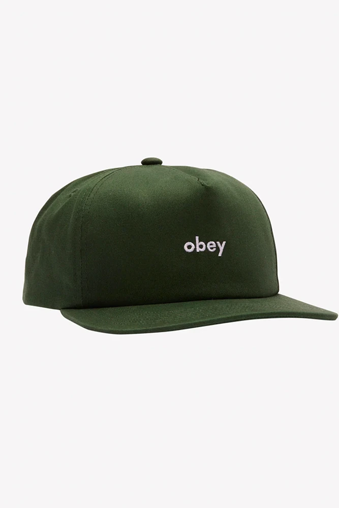 Obey Lowercase 5 Panel Snap | Dark Cedar