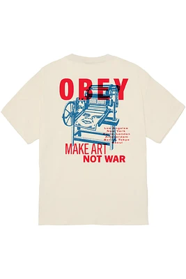 Obey Printing Press Tee | Cream