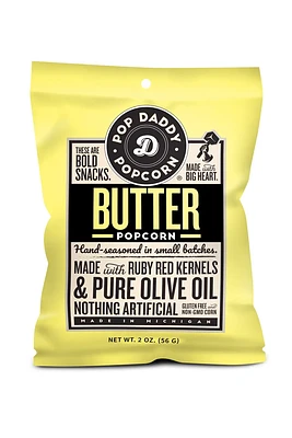 Pop Daddy Natural Butter Popcorn 2.0oz