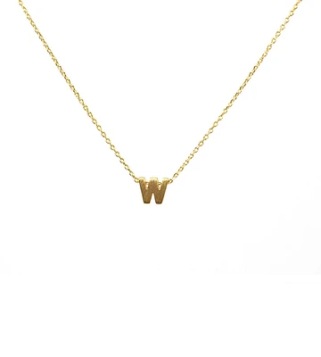 Initial Necklace Gold W