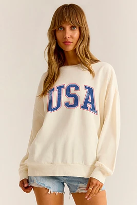 USA Sunday Sweatshirt | Sea Salt