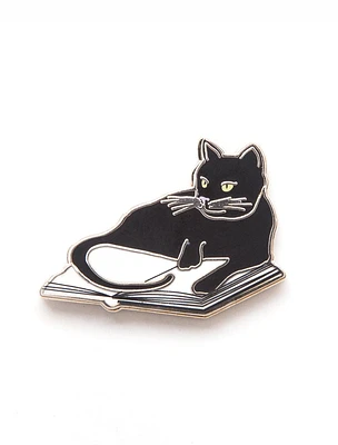 Bookstore Cat Pin