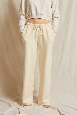 Hailey Structured Wide Leg Fleece Pant | Sugar