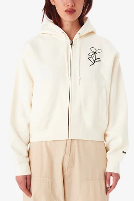 Chalk Writing Zip Hood | Unbleached