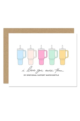 Emotional Support Water Bottle Card