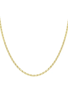 Dainty Flat Link Chain Layering Necklace 14"