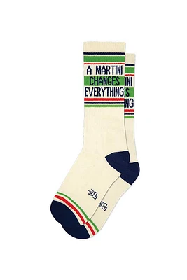 Martini Changes Gym Crew Socks