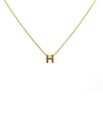 Initial Necklace Gold H