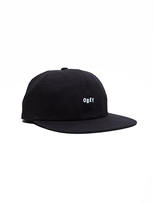 Jumbled 6 Panel Strapback | Black