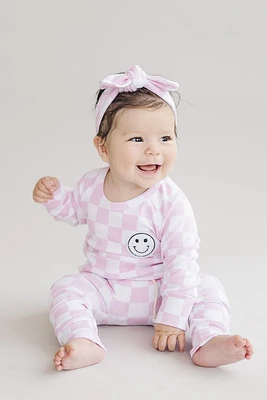 Checkered Smiley Lounge Set