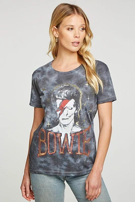 Retro Bowie Tee | Black White Wash