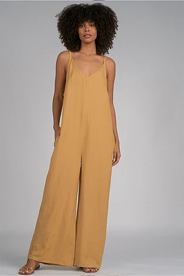 Linen Jumpsuit | Mustard