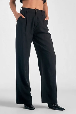 Pleated Pants | Black