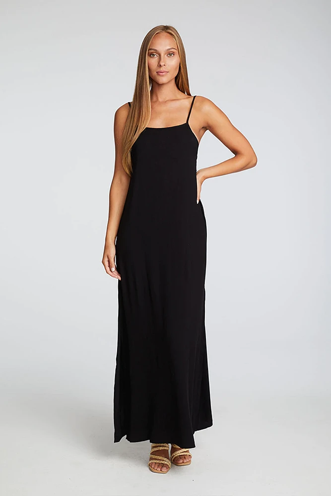 Heirloom Low Back Strappy Maxi Dress | Black