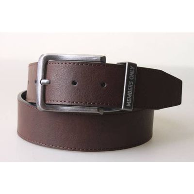 Marbled Leather Belt | Coffee
