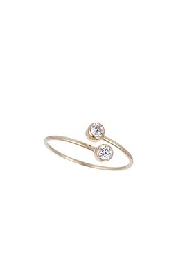 Melrose Bezel CZ Open Stackable Ring | Gold