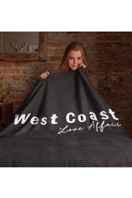 West Coast Love Affair Blanket | Black