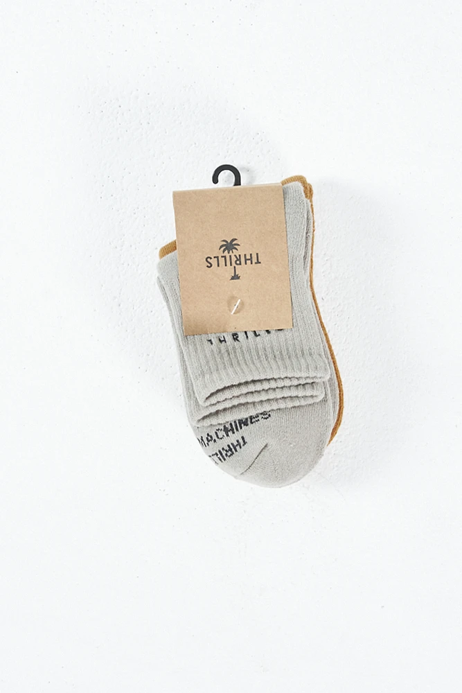 Minimal Thrills 2 Pack Sock | Spice Brown/Gravel