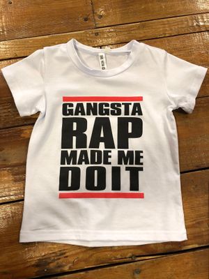 Gangsta Rap Made Me Tee | White