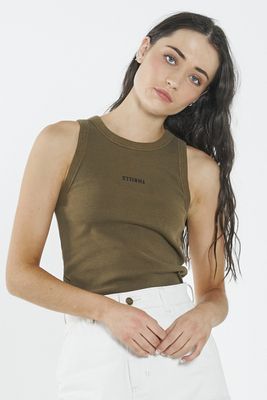 Minimal Thrills Racer Front Tank | Plantation