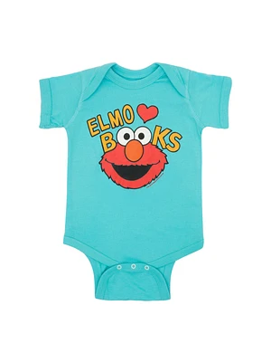 Elmo Loves Books Onesie | Blue