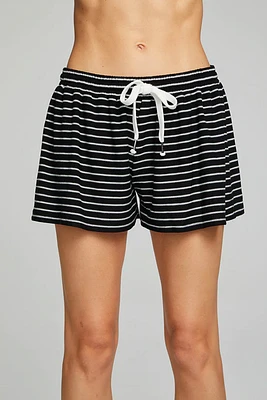 Paseo Short | Black White Stripe