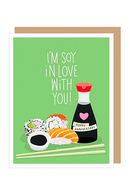 Soy In Love With You Anniversary Card