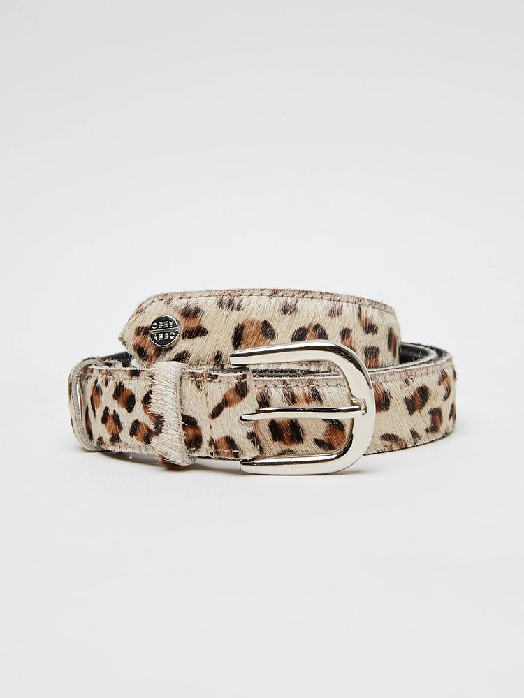 Wild Heart Skinny Belt | Leopard