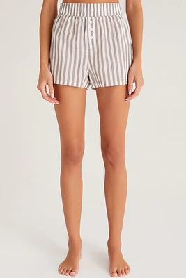 Co-Ed Stripe Boxer | Dusty Taupe