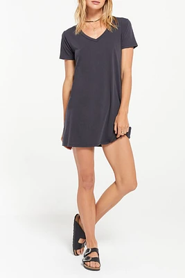 Organic T Shirt Dress | Washed Black