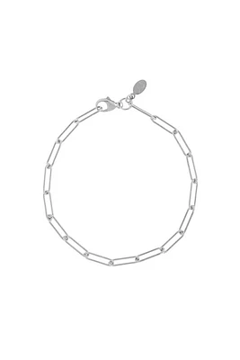 Tokyo Rectangle Link Bracelet | Silver