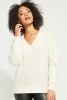 Sandra V Neck Sweater | Cream