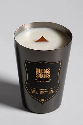 Amber + Vanilla Candle | Black Tin 16oz